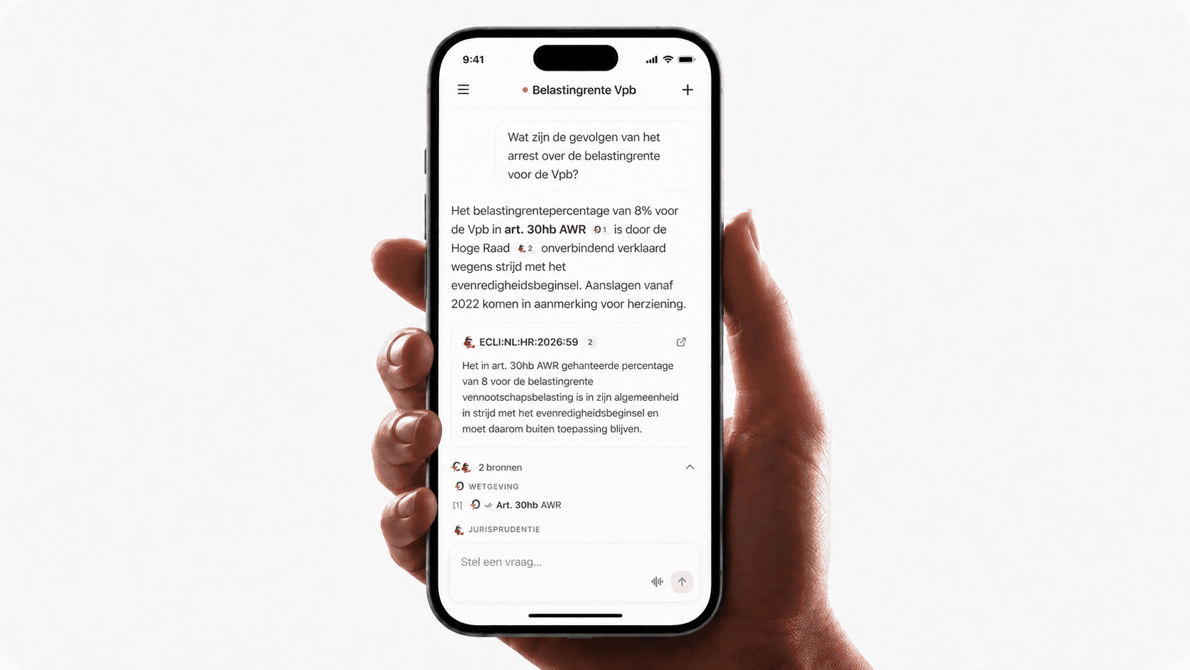 Norde mobiele app op iPhone